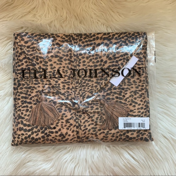 New! ULLA JOHNSON Ivy Cheetah Animal Print PJ Set - Picture 4 of 16